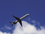 An airliner climbing after take-off